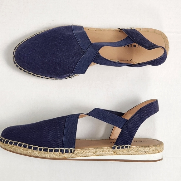 Lucky Brand RIFKA Size 10M Navy Slingback Espadrille Flat Sandals - Picture 4 of 8